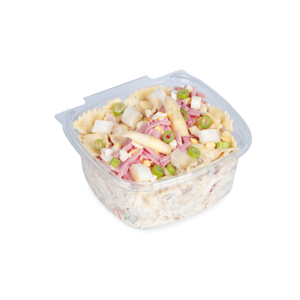 Pastasalade met ham en verse asperges