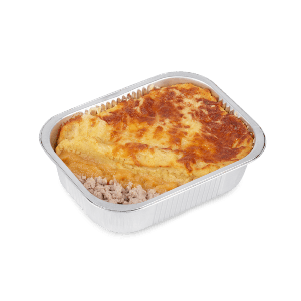 Ovenschotel met kippengehakt en appelmoes