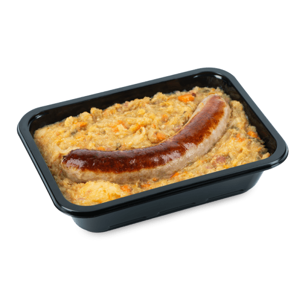 Hutsepot met gebakken worst